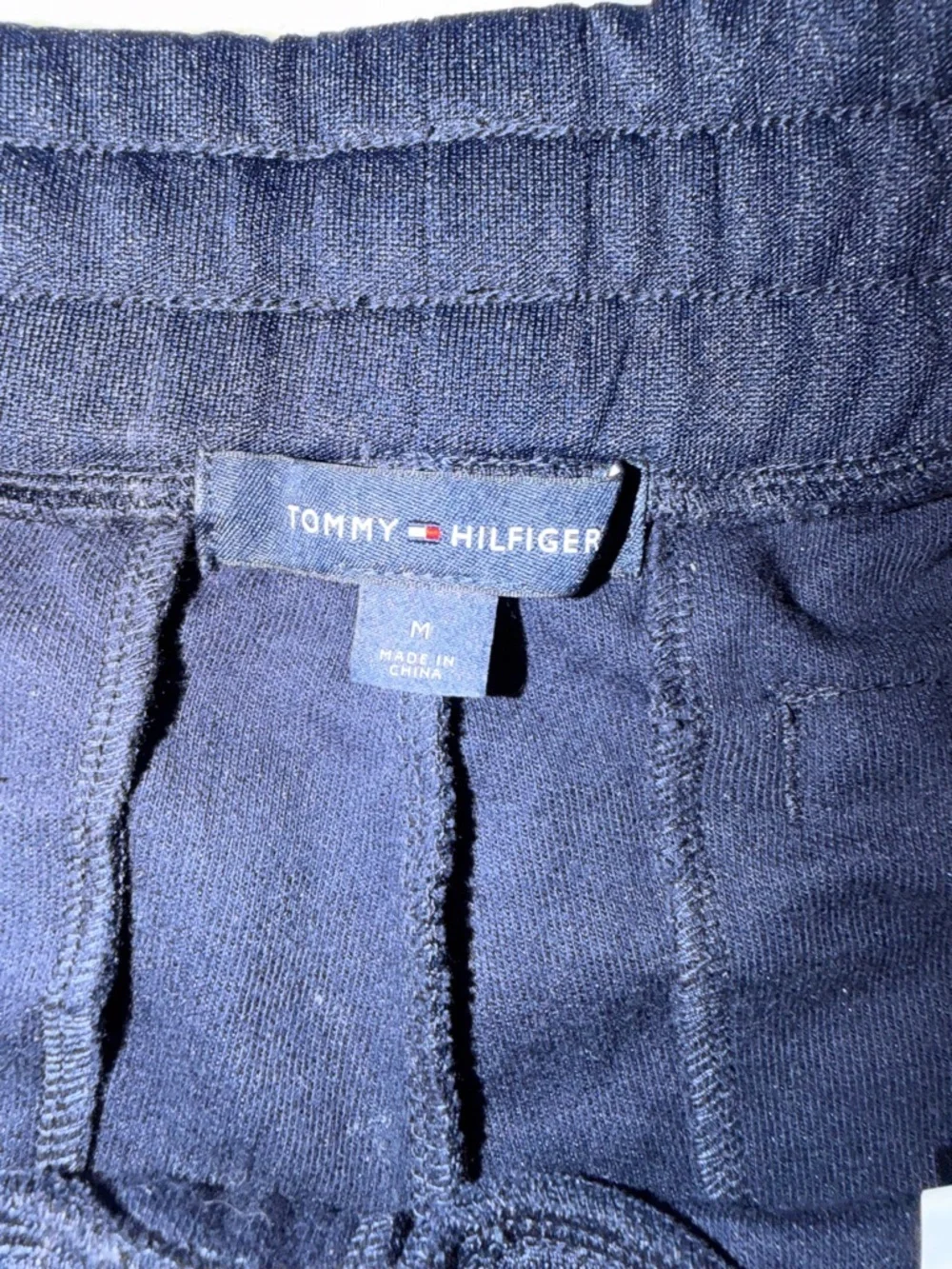 Tommy Hilfiger Navy Joggers with Red Side Stripe - Picture 4 of 4
